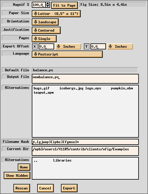 [Export Panel]